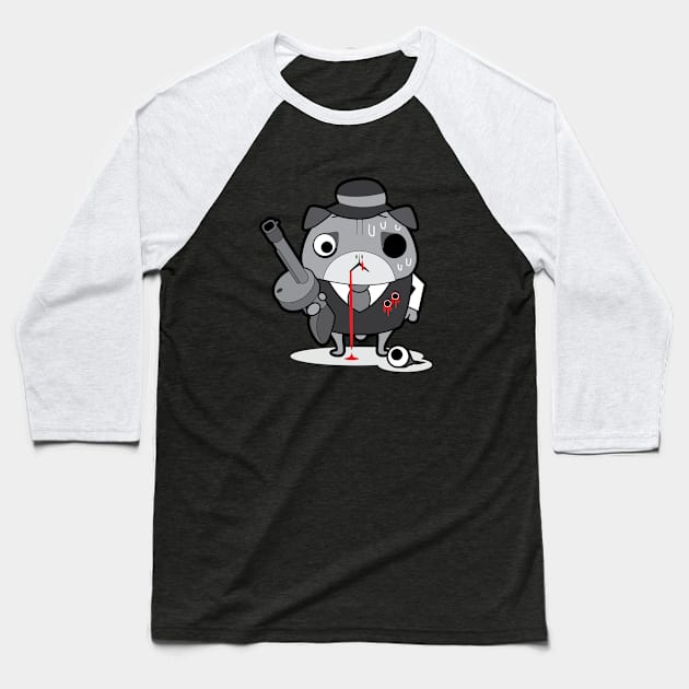 MAFIA PUG - Gray style. Baseball T-Shirt by Monkiji321